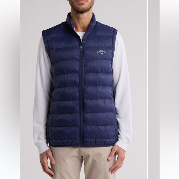 Callaway Navy Puffer Full Zip Vest size Large - Picture 1 of 10